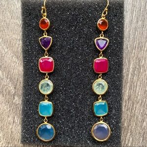 Argento Vivo Linear Multicolor earrings